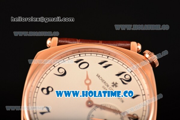 Vacheron Constantin Historiques American Asia Automatic Rose Gold Case with White Dial and Black Arabic Numeral Markers - Click Image to Close